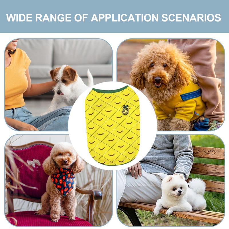 Pet Clothes For Small Dogs Summer Clothes For Pets Cute Unique Dog Cat Shirt Watermelon Pineapple Kitten Clothes Breathable Pet