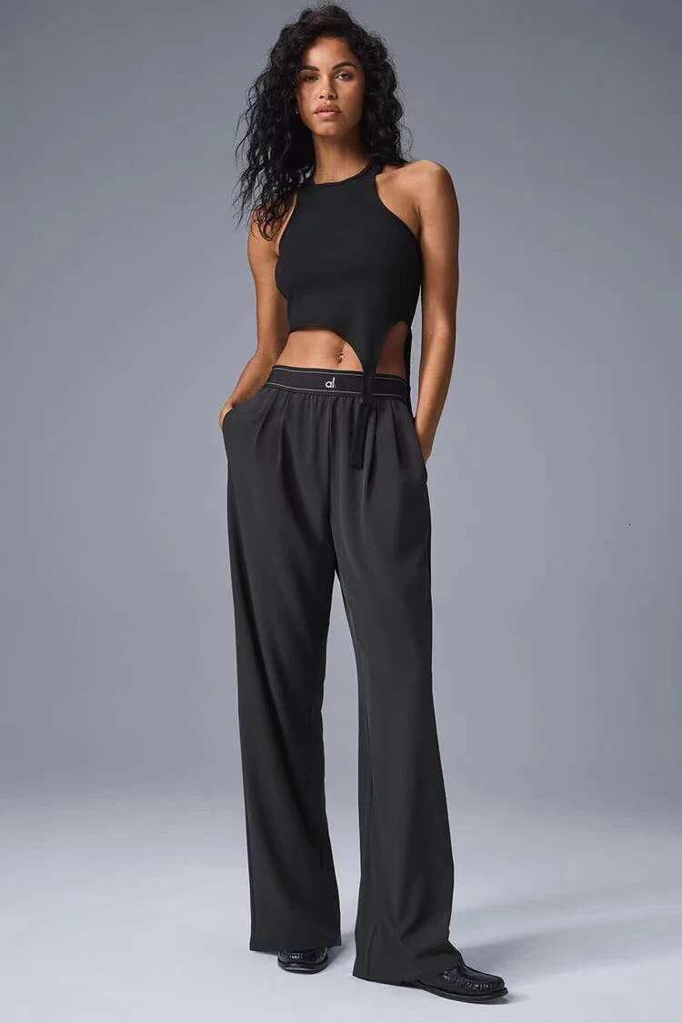 Yoga Up Trouser Sports High Waisted Straight Leg Wide Women's Casual Outdoor Comfortable Loose Suit Pants