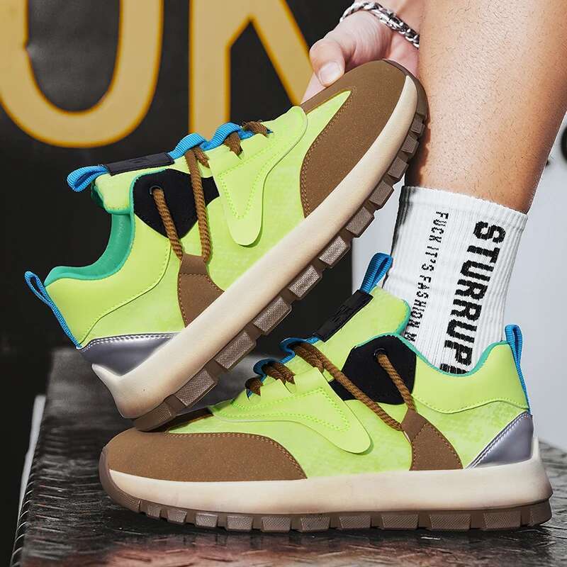 2025 Trendy Streetwear Casual Sneakers Summer Mesh Sports Men's Breathable Jogging Shoes Men Designer Flat Trainer