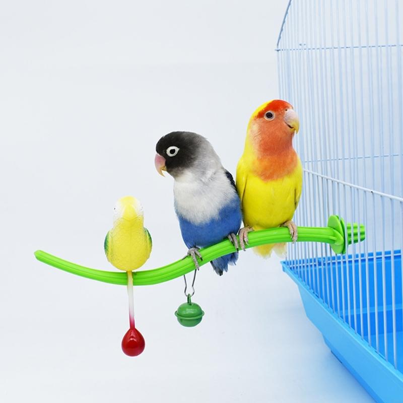 2025 New Bird Platform Cage Perch Stand Toy Parrots Ladder Plastic Perch Cage Accessory