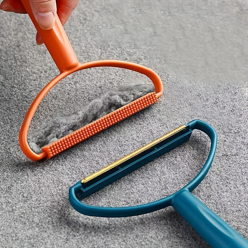1 piece of dog pet hair removal tool durable plastic plush roller with blue handle home shaver and hairball trimmer pet grooming tool functional pet