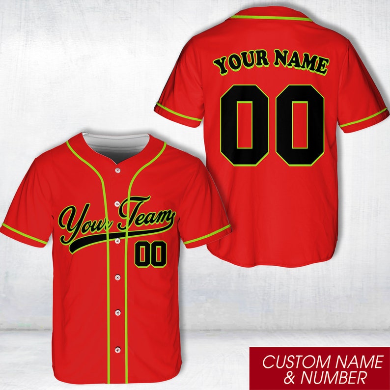 Personalized Team Name And Number for chosing, Custom Shirt,Personal Jersey Uniform For Fans Baseball Lovers This baseball uniform is a quick-drying custom-made