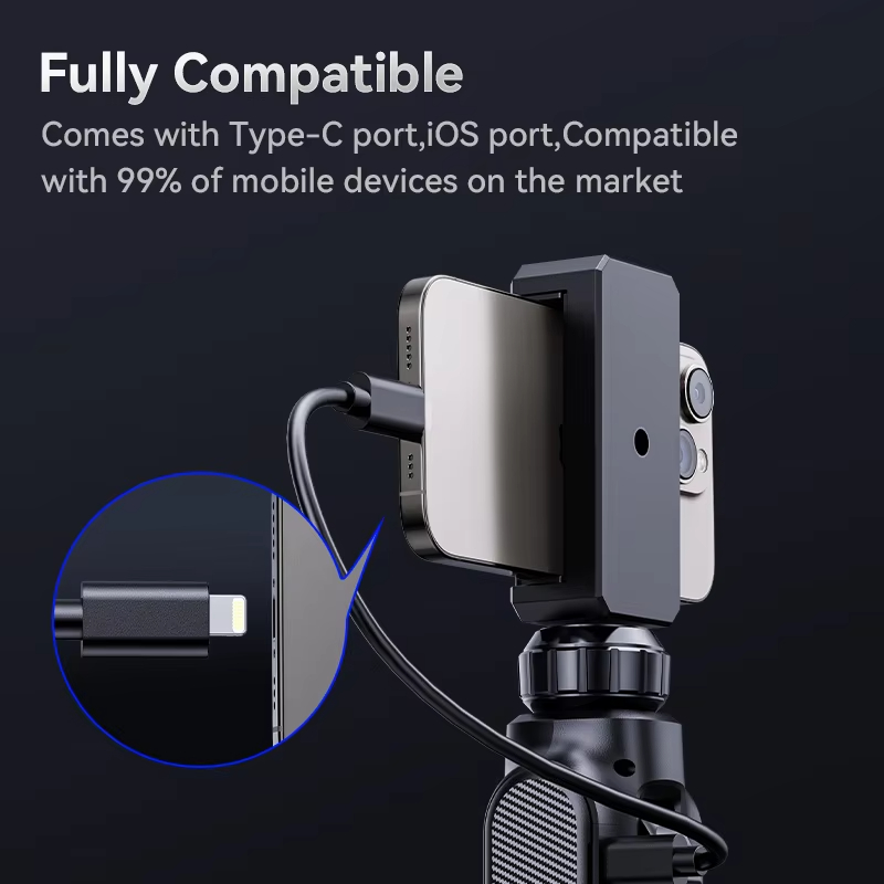 360 degrees Two Way Rotary Articulating Endoscope Camera HD 1080P for Car Inspection Industrial Endoscope 8 LED Compatible with IOS and Android