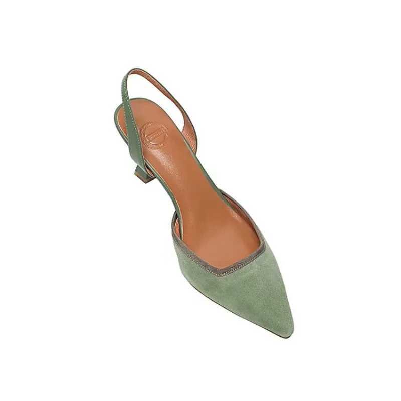 Sexy Pointed Toe Sandals Fem Fairy Style Summer 2024 New All-mah Thin Heel Slingback Temperament Wen Shoes High Heel Y250304