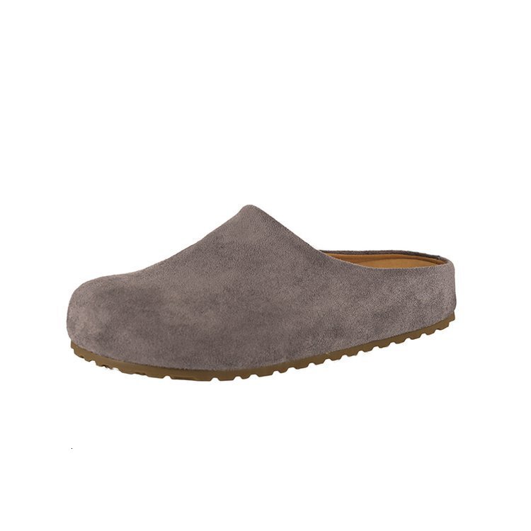 2025 Spring New Shoes with Thick Bottom Comfortable Matte Leather Casual Designer from South Korea, Women's Outdoor Slippers, Trendy Casual Sanda
