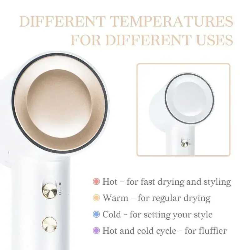 Hair Dryers Tideway high-speed hair dryer PRO M01 brushless motor and ion technology 4 temperature setting thermal control z250305