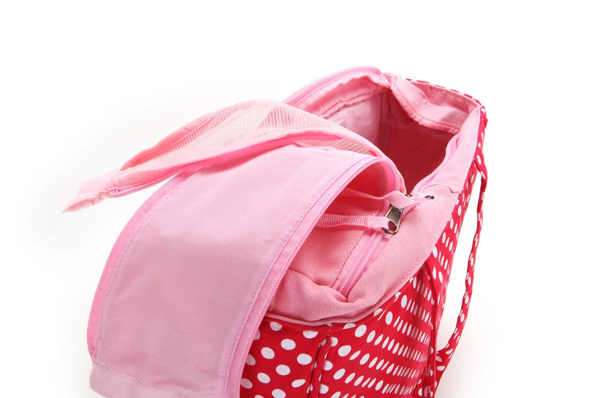 Red Love Pattern Dot Dog Carrier Purse Pet Travel Bag Cat Portable Handbag Soft Sided Tote with Fleece Pads for Small Pets