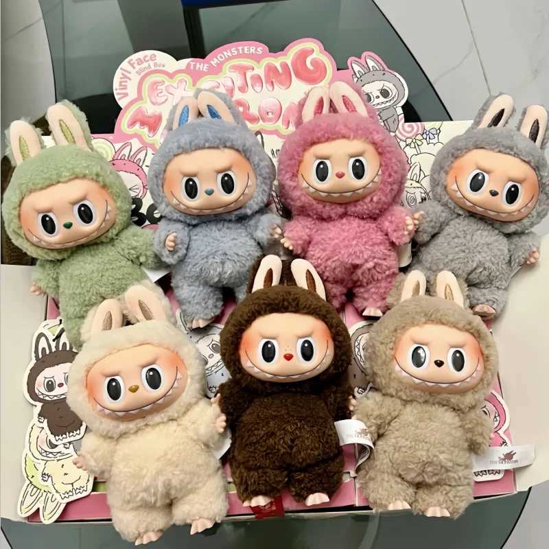 New Original The Monster Labubu Action Figure Heartbeat Macarons Vinyl Face Cute Doll V1 Blind Box Toy Birthday Labubu GiftT250305