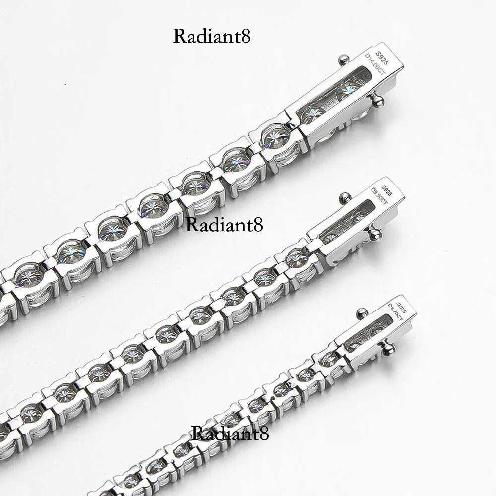 Serenity 3mm 4mm 5mm 6.5 D Color VVS1 Moissanite Tennis For Women Man Anniversary Gift S Sier Bracelet Hand Chain