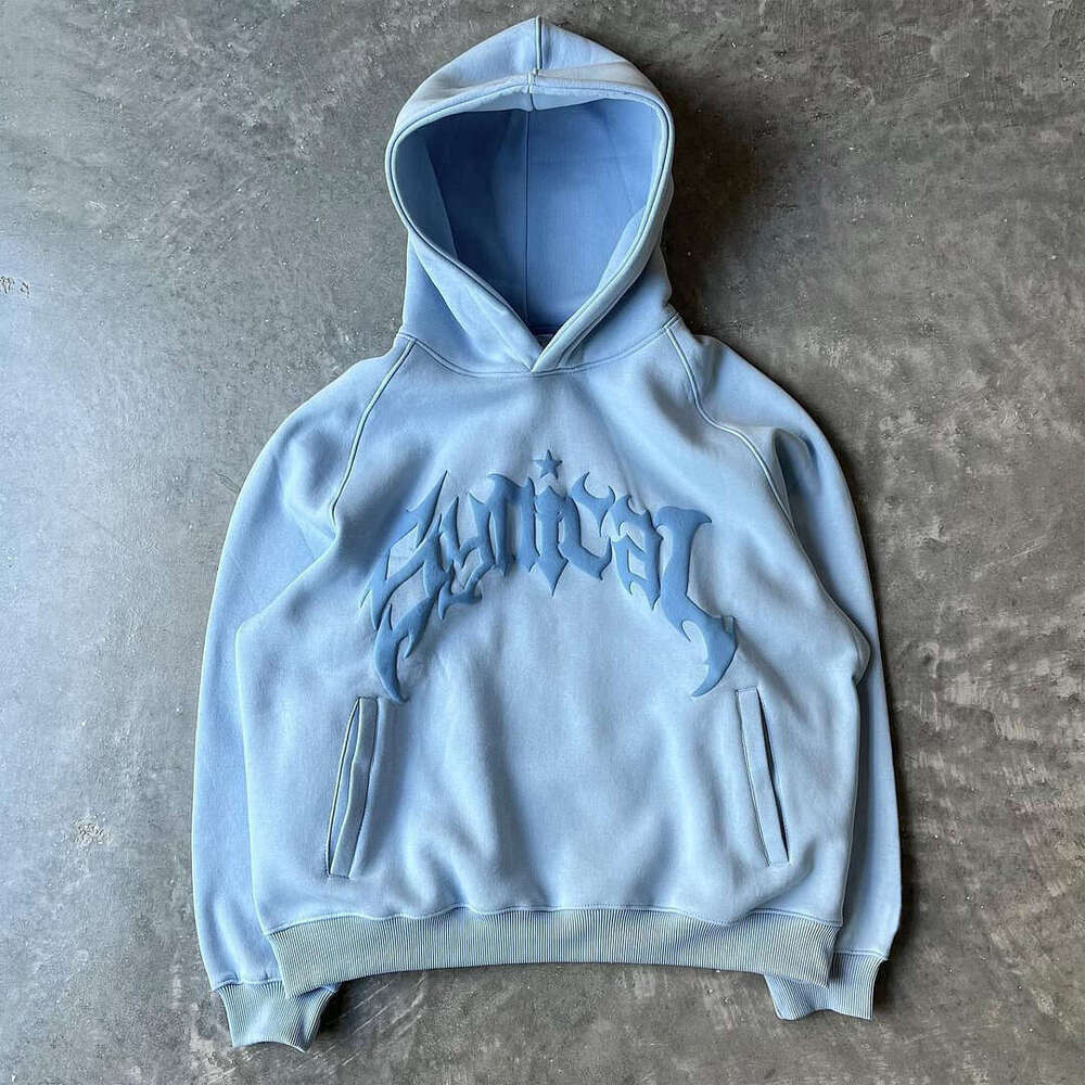 Autumn/Winter New Product American Gothic Letter Star Printed Hoodie Trendy Men's and Women's Casual Coat gift for man