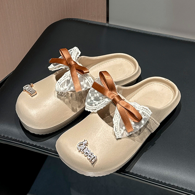 2025 New Women's Slippers Summer Bow Fashion Coat Home EVA Designer Girls Cool Drag Trendy Slippers