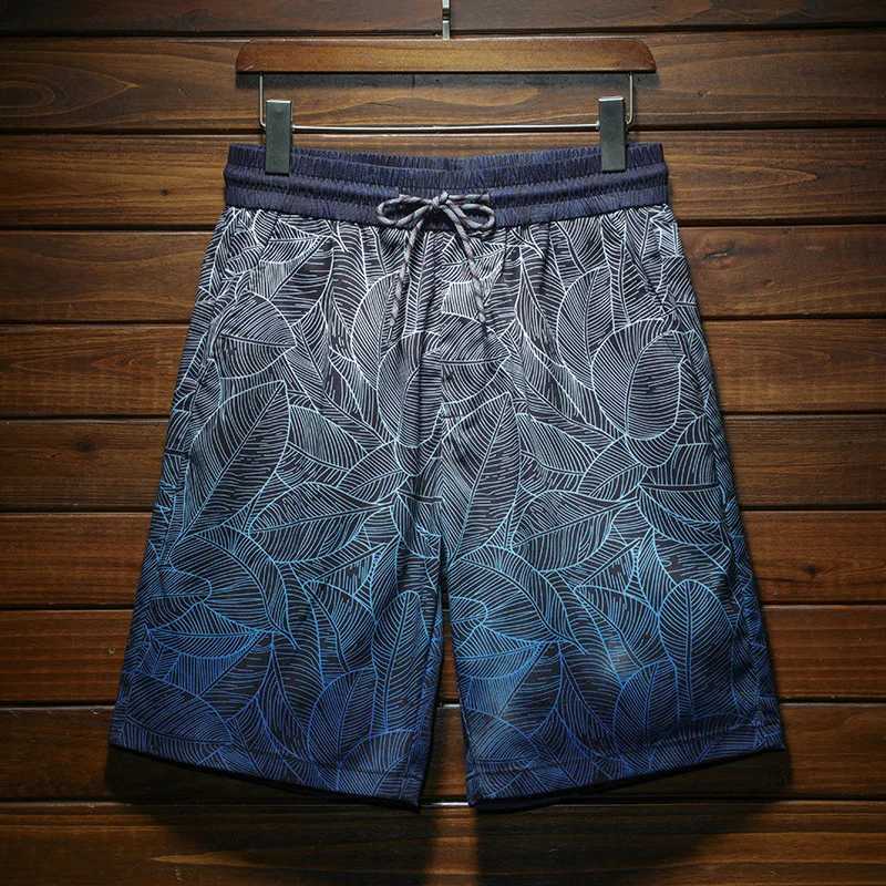 Summer Leisure Beach Shorts Men2024 New Elastic Versatile Fashion Printed Loose Thin Breathable Shorts Outdoor Cutting ShortsXJ250304