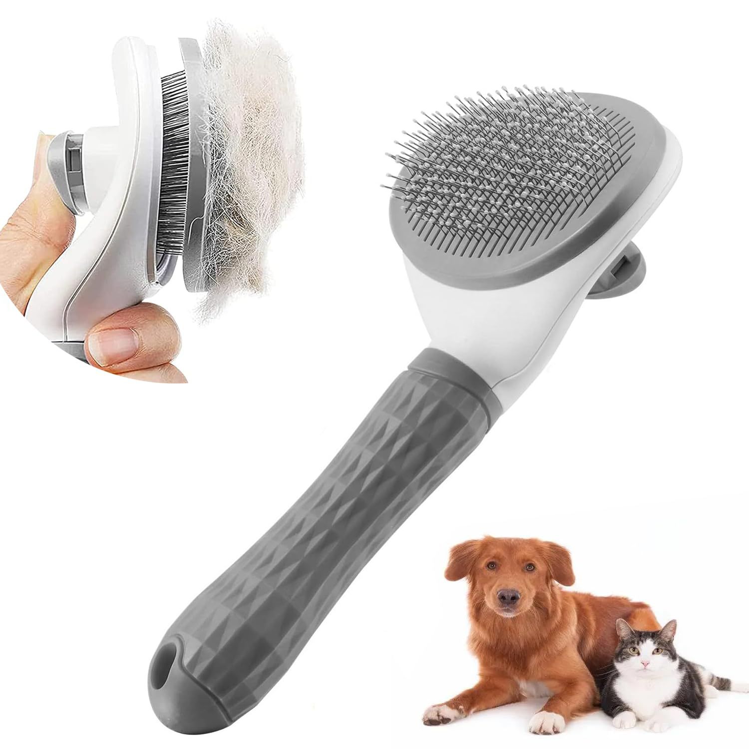 Pet comb to remove floating hair stainless steel needle comb cat knotted comb hair removal artefact dog row comb close tooth