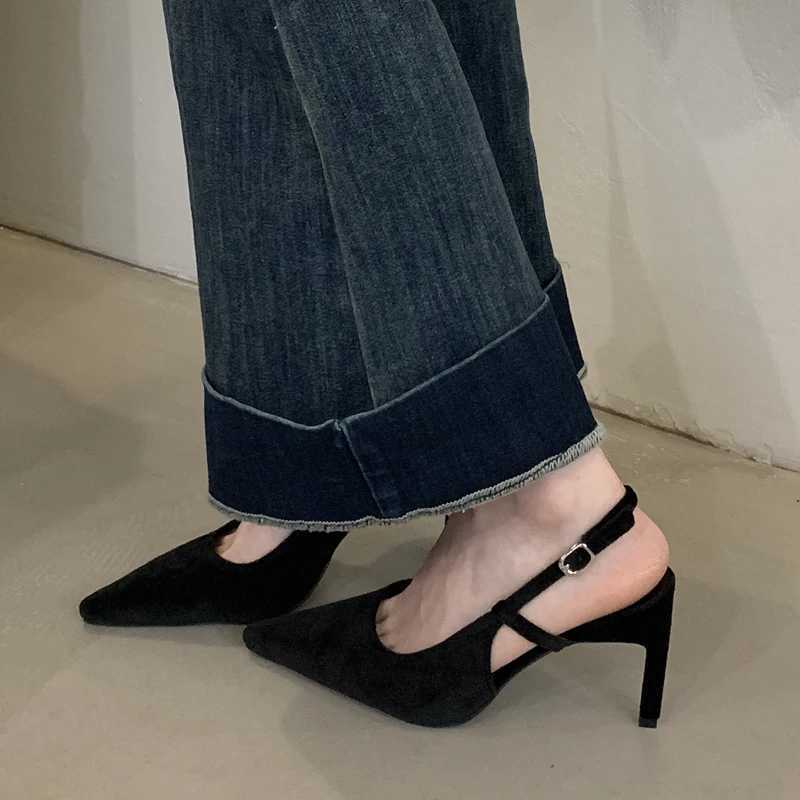 Equal Spring Fi Shallow Pointed Toe Win Pumps Sexy Thin High H Sandals Elegant Banquet Fem Me Shoes Y250304