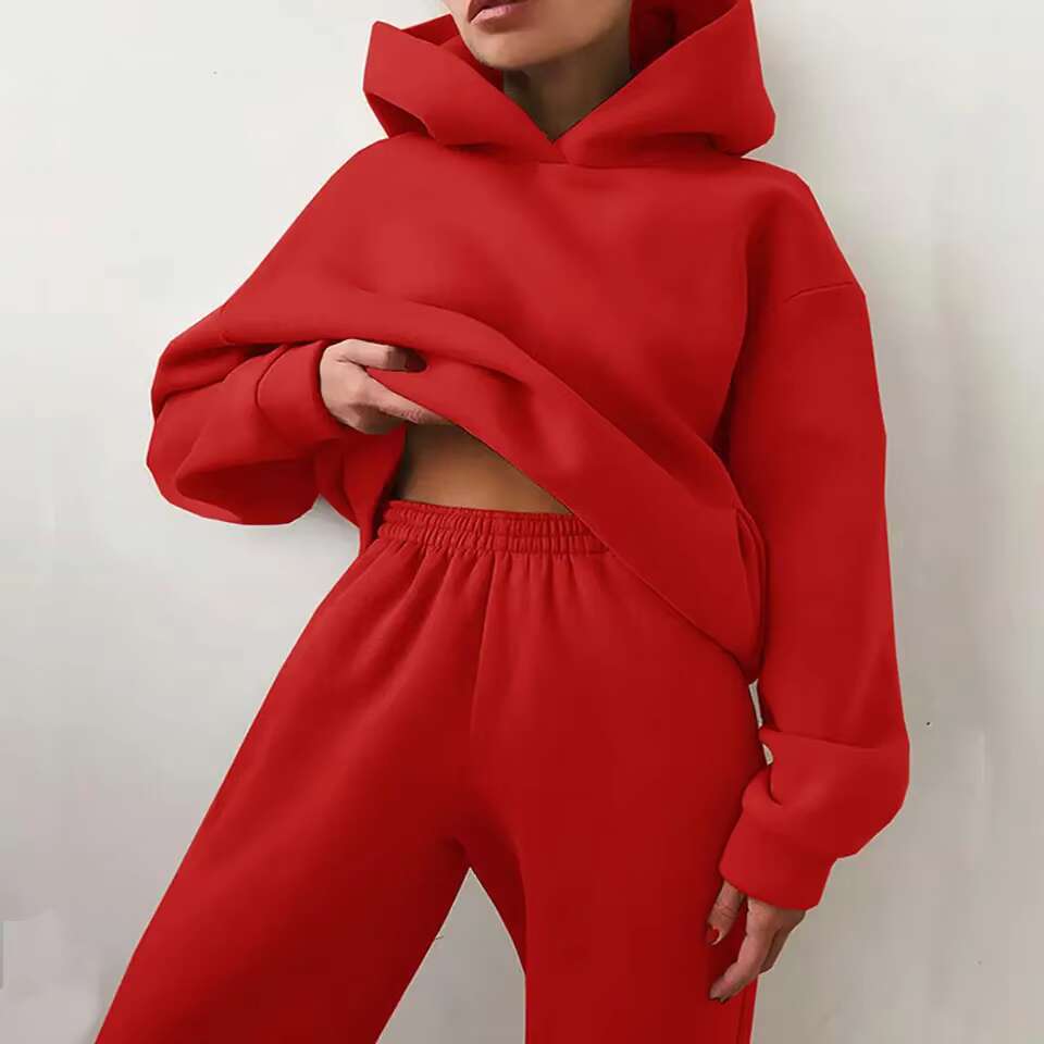 Apparel Clothing > Hoodies&Sweatshirts Oem Customized Graphic Plus Size Women's Oversize Blank Hoodies Set