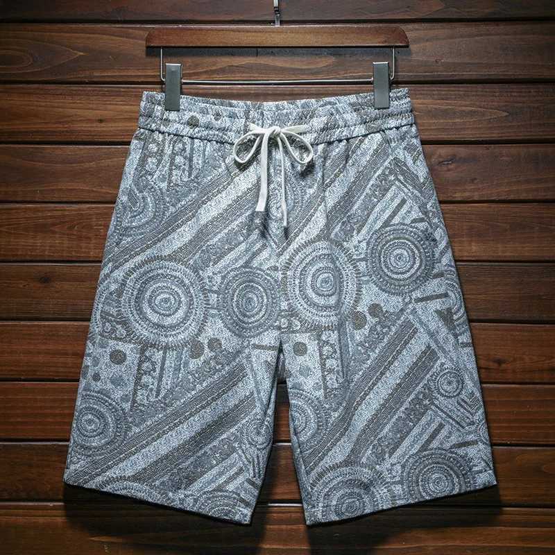 Cashew Flower Fashion Beach Shorts Mens Summer Cool Breathable Middle Pants Ethnic Print Versatile Casual Outdoor ShortsXJ250304