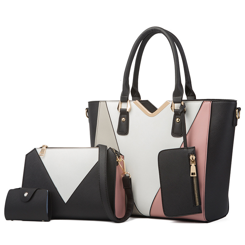 2024 New Fashion Diagonal Straddle Simple Four Piece Set Mother And Child Women's Tote Bag One Shoulder