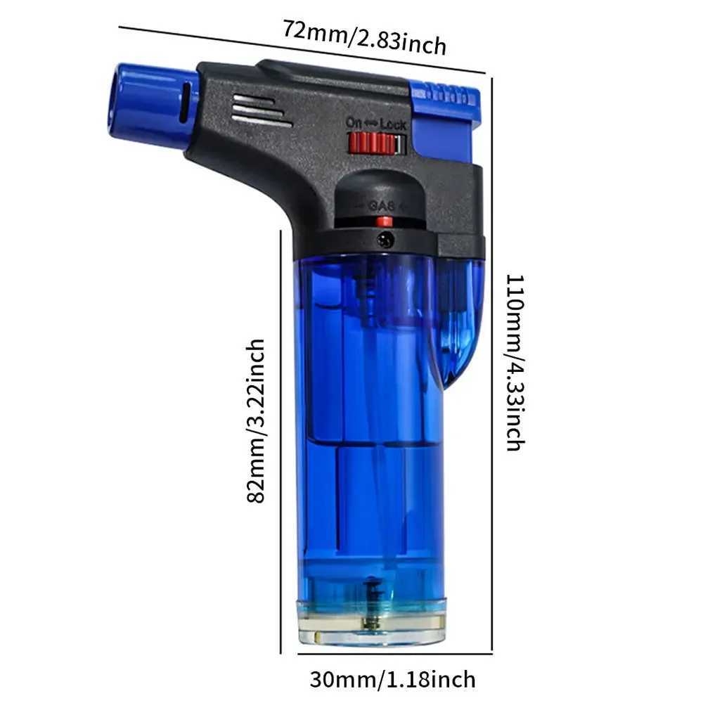 4pcs Torch Lighter Jet Flame Butane gas Mini Refillable Windproof Lighters for BBQ Kitchen Candle Fireplace GrillT250305