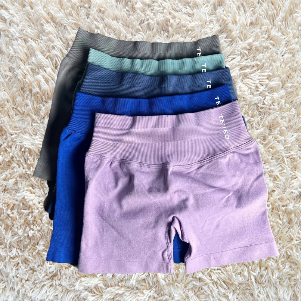 Impact Shorts with 45 Low Waist Seamless Yoga Scrunch Bum Gym Workout Biker Short Stretch Fitness 250224
