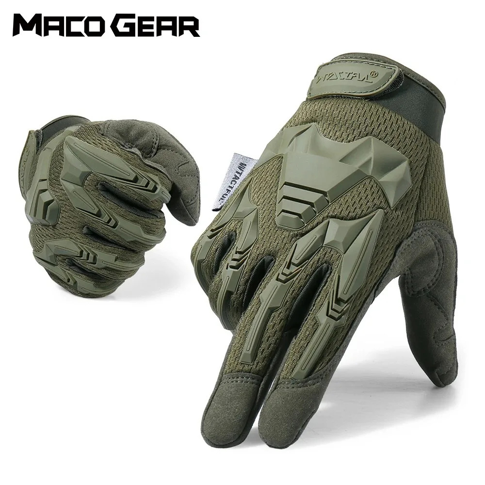 Outdoor Tactical Gloves Camo Cycling Glove Sport Hiking Climbing Paintball Shooting Hunting Riding Ski Full Finger Mittens Men 250304
