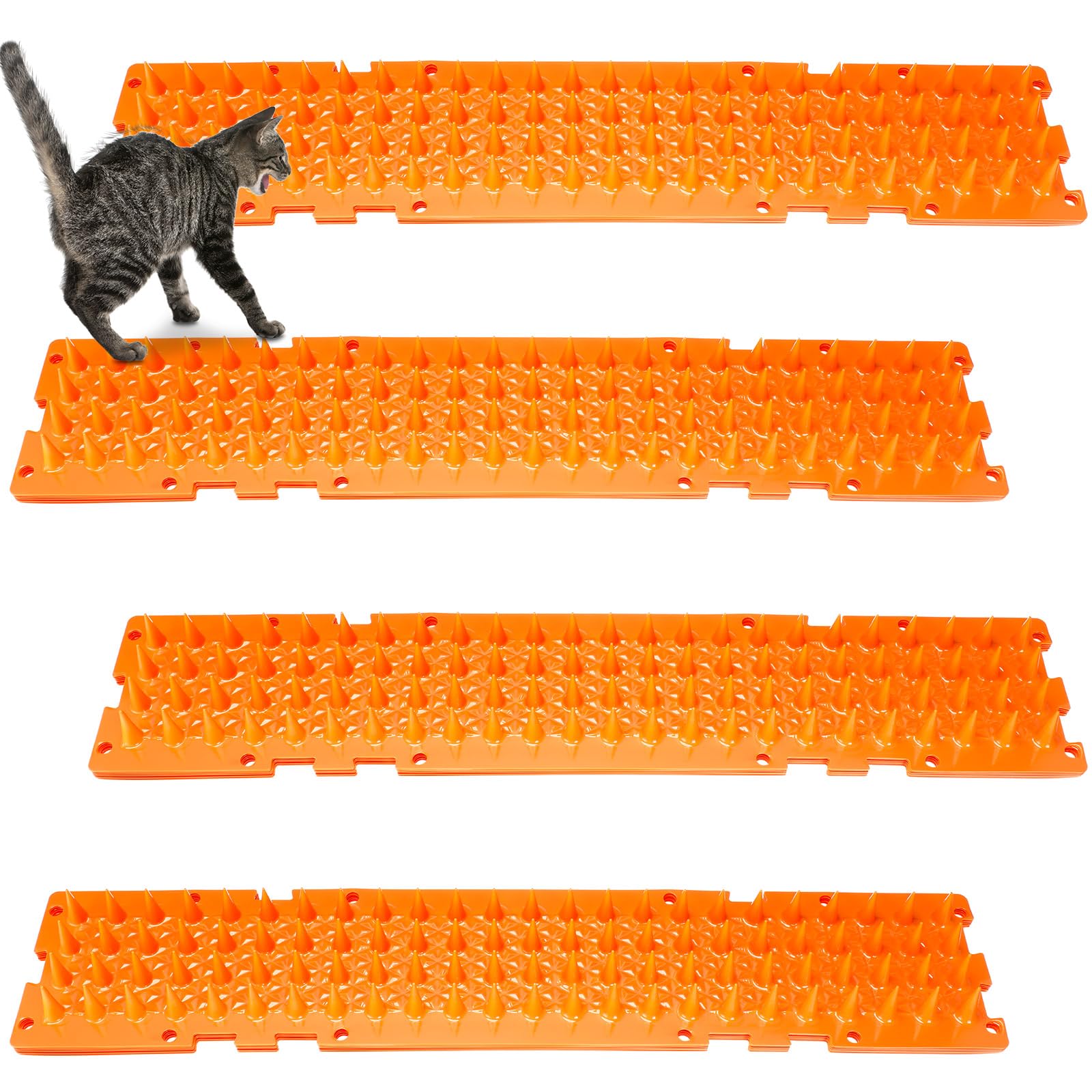 12 Pieces Cat Deterrent Mat Cat Repellent Mat with Spikes Keep Dogs Off Counter Anti Pet for Outdoor Indoor Plants Garden Sofa Window