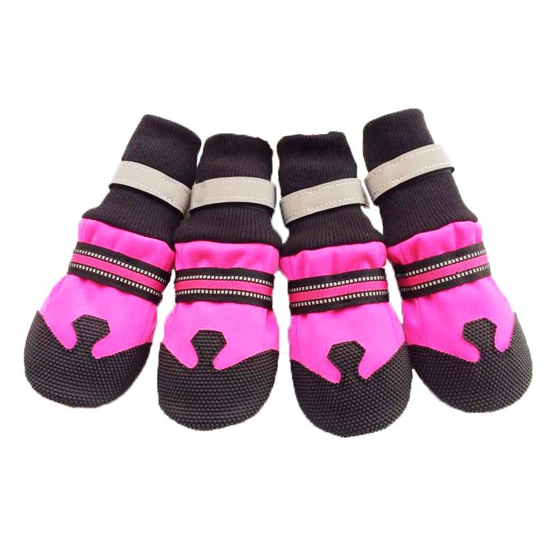 4Pcs No-slip Pet Dog Reflective Rain Wear Waterproof Warm Boots Outdoor Sock Labrador For Safety Shoes Medium Shoes Dogs Dog