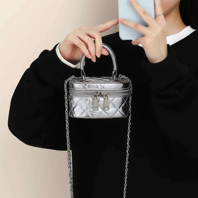 Bag Women 2025 New Crossbody Women's Box Autumn Leather Carrying Small Chain Mini Bag Bags