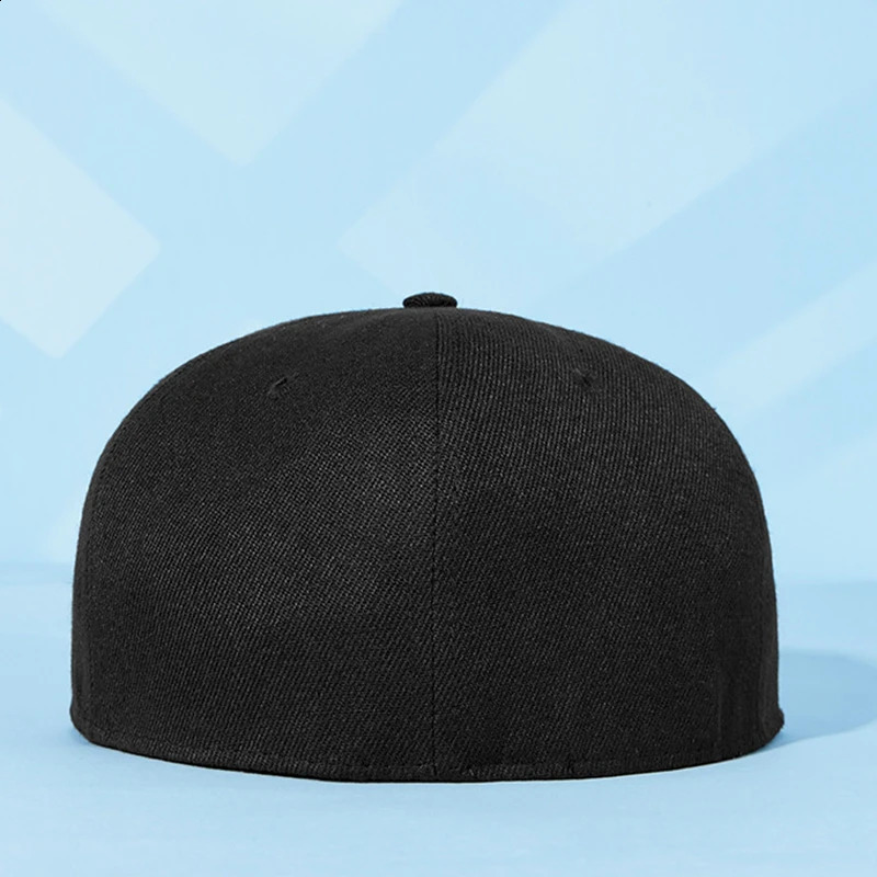 Big Bone Man Plus Size Baseball Caps Adult Flat Hip Hop Fitted Hat Men Women Large Size Cap size 6 3/4 to size 8 250303