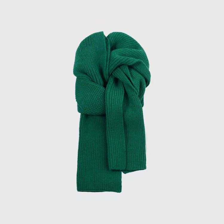 T227 stylish knitted warm scarf winter 2025 new neck scarf Korean version high-end pure color winter gift