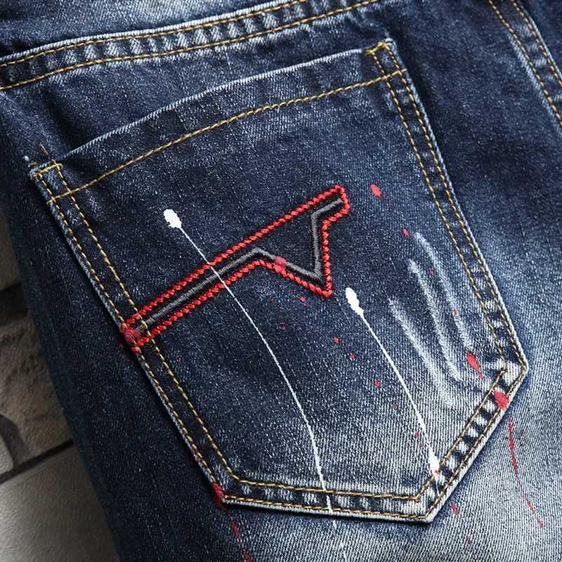 Hip Hop Ripped Denim Shorts Men Summer New Streetwear Casual Fashion Straight Short Jeans Male Trendy Hole JortsT250305