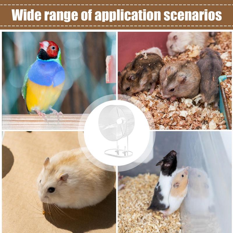 Dwarf Hamster Wheel Animals Spinner Wheel Toys Acrylic Silent Pets Exercise Spinner Accessories For Dwarf Syrian Hamster