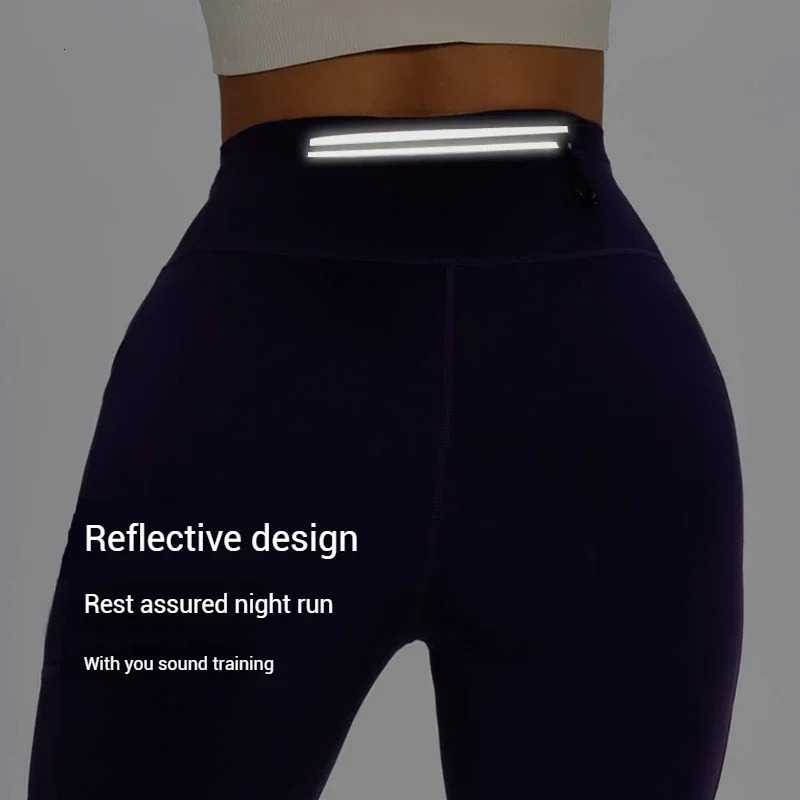 SXLMen Women Quick Dry Marathon Running Shorts with Waist Pack Compression Gym Tights Yoga Fitness Sport Short Pants 250224
