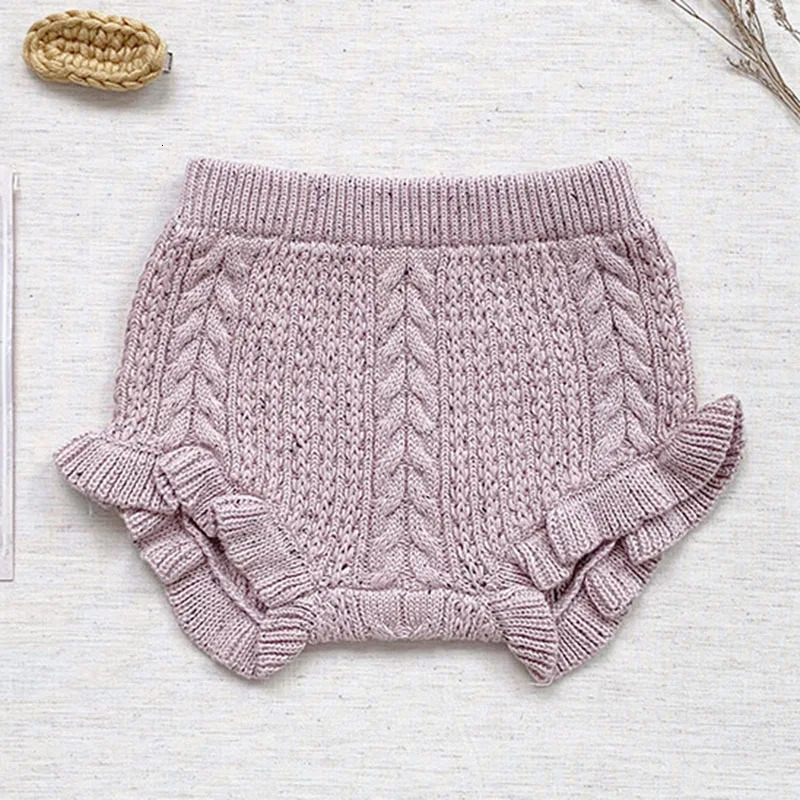 Autumn Winter Kids Baby Boys Girls Knit Short Pants Childrens Clothing Casual Baby Boys Girls Shorts Children Short Pants 250304