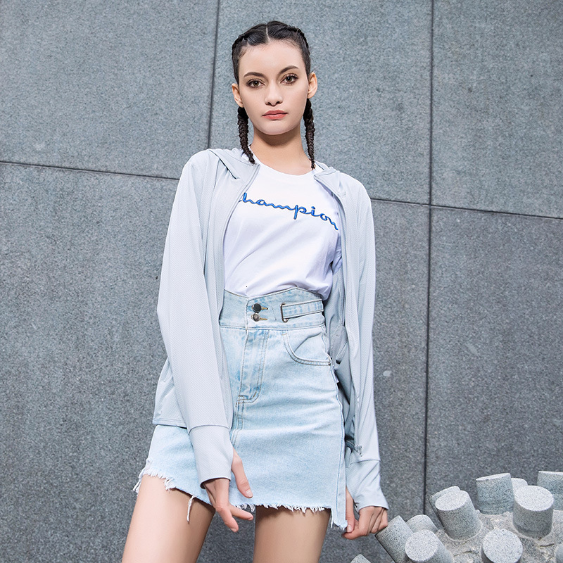 New tracksuit outdoor women, summer sun protection UV resistant clothing for men, ice silk elastic skin windbreaker