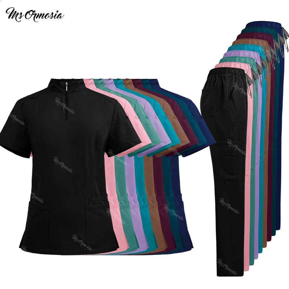 Uniforms Woman Work Suit Scrub Set Doctor Nurse Clinical Clothes Hospital Accessories High-quality Workwear 250225