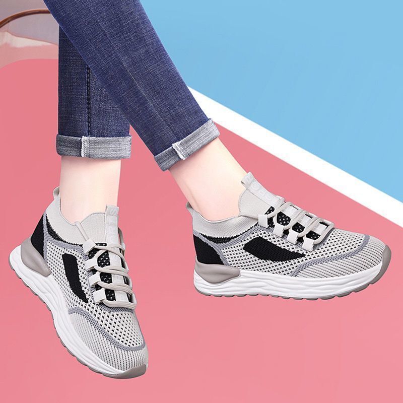 New Women's 2025 Spring Korean Edition Multi functional Leisure Comfortable Fabric Lightweight Soft Bottom Sports Shoes Designer Fashion Single S
