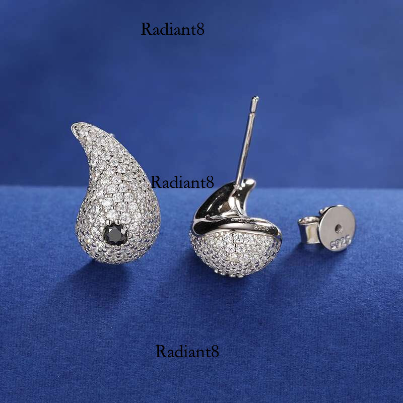 Sterg Sier Real Full Moissanite Dia Water Drop Earrings Hip Hop Sparkg Iced Out Ear For Women Fine Jewelry Gifts