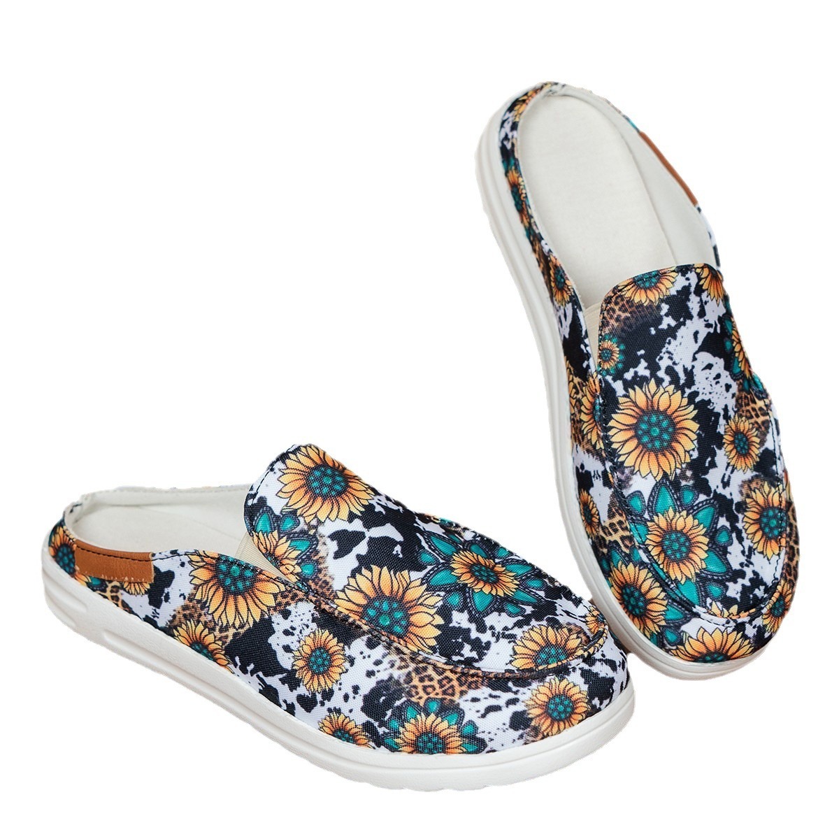 Soft Spring/Summer Pattern New Graffiti Women's Large Size 2025 Simple and Comfortable Thick Bottom ddmykukumalu