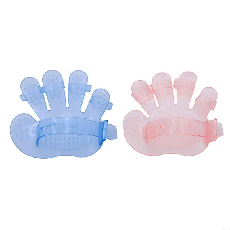 C1FA 4pack Pet Shower Bath Brush Five Finger Pet Cleaning Brush Glove Pet Brush