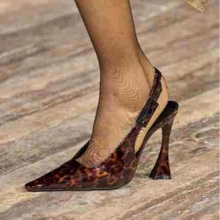 Pointed Toe Cap Air Tight Heel Super High Heels Patent Leather Needle Buckle Sexy Plus Size Hollow Sandals for Women 250228