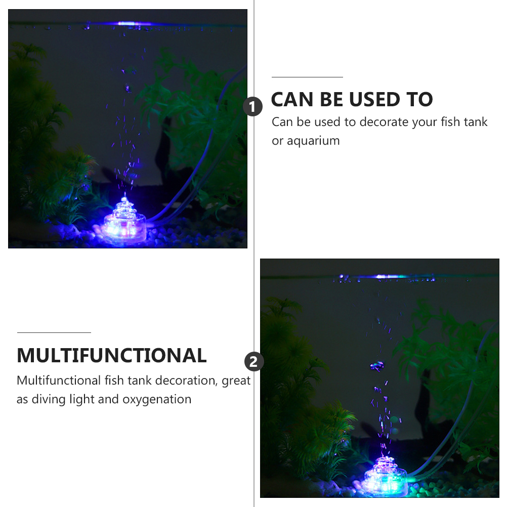 Fish Tank Diving Light Aquarium Decorations Lamp for The Led Air Diffuser Bubbler Pet Supplies