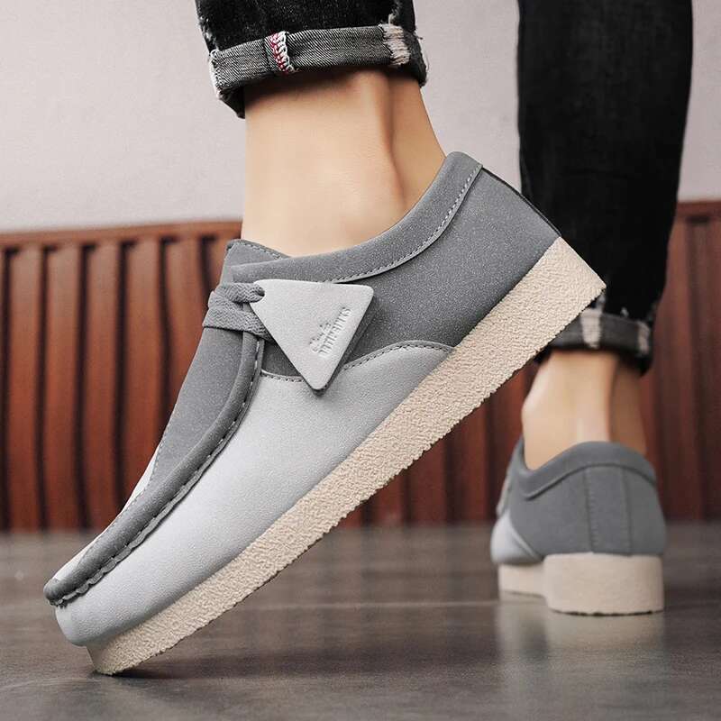 New Arrival Vintage Casual For Slip On Suede Sneakers Men Comfortable Walking Mens Boat Shoes Chaussures Homme