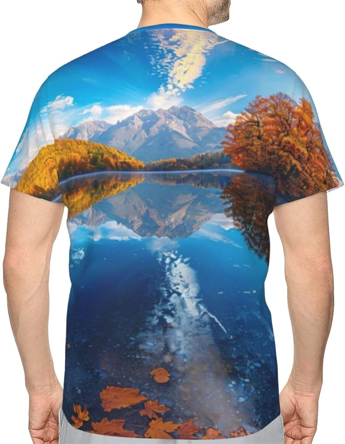 Mens T shirt Beautiful Landscape 3D Printed Graphic T-Shirt for Men Natural Scenery Soft Casual Trendy Summer Tops Tee tee Casual tops summer clothes