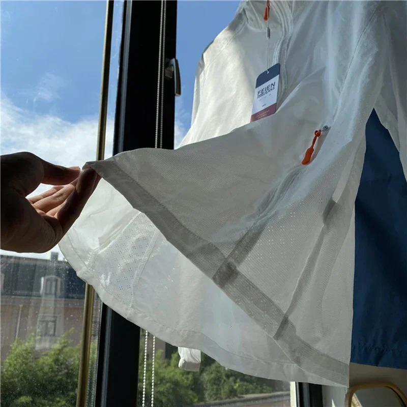 Men Women Ultrathin Ultralight Clear Quick Dry Sun-Protective Breathable Camping Running Beach Jacket Skin Coat Windbreaker 250304