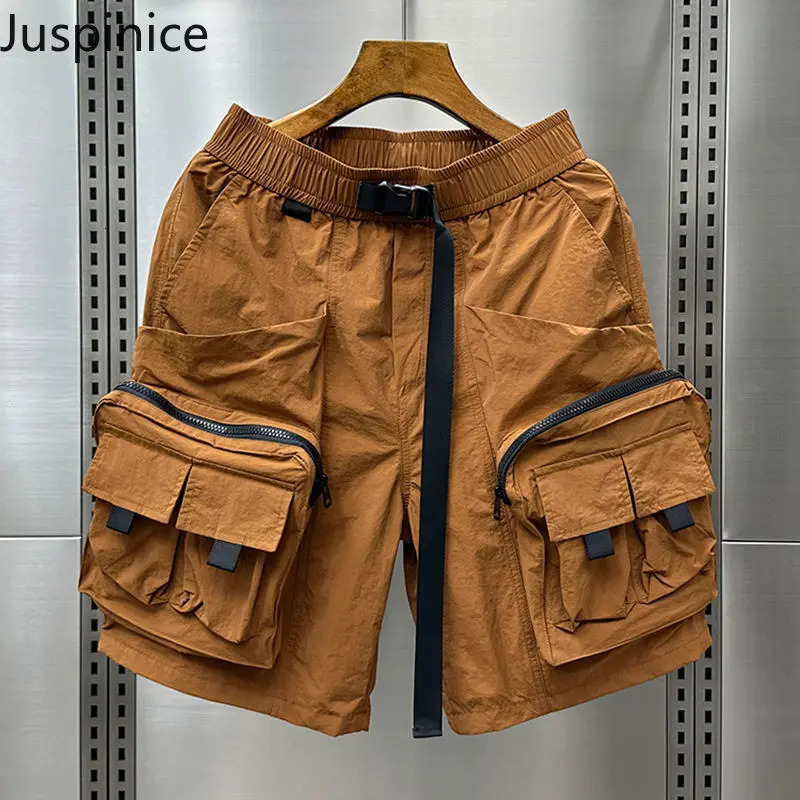 Summer Large Size Multi-pocket Cargo Shorts Couples Outdoor Functional Casual Loose High Street Five-point Pants Male Clothes 250304