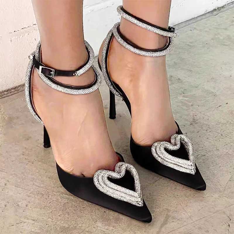 Women High Heels Sandals Summer Casual Party Stilettos Shoes for Women Luxury Rhine Designer Sandals Women Womens ShoesXJ2500305