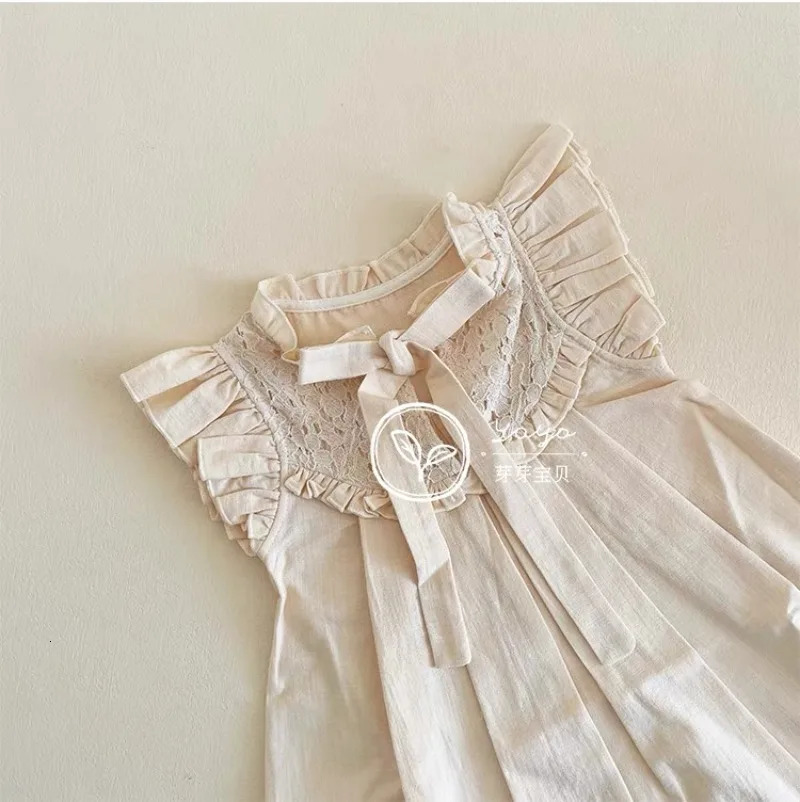OUYANG IVAN Childrens Set SS25 Springsummer BEO Baby Romper Onesie Printed Pattern Girl Dress Top Blouse Shorts Skirt Set 250304