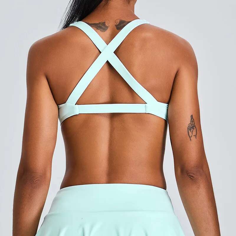 High Sports Strength Top Push Up Fiess Yoga Bra Underwear Sport Tops For Women Breathable Running Vest Female Kl-My