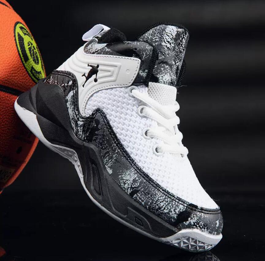 Boys Brand Basketball Shoes for Kids Sneakers Thick Sole Non-slip Children Sports Shoes Child Boy Basket Trainer Shoes Z 3.5-3