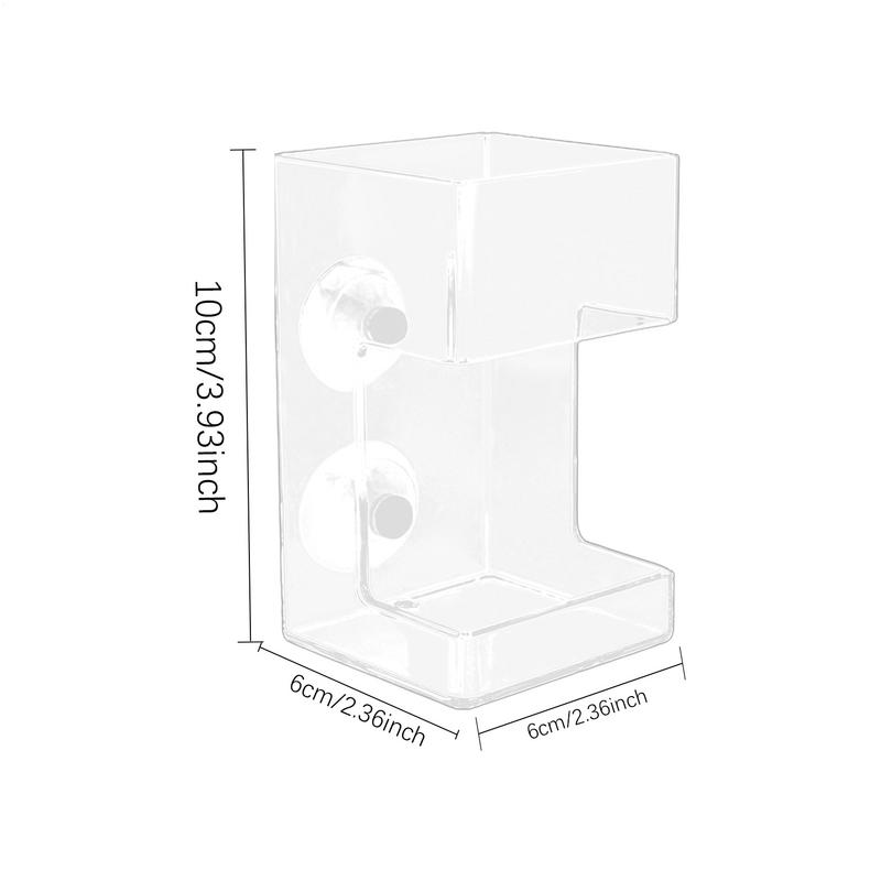 Fish Feeder Mini Bird Feeder Highly Transparent Square Round Aquarium Feeder Bowl with Suction Cup Aquarium Feeder Dispenser